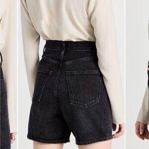 Agolde Stella High Rise Shorts Black